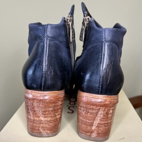 A.S. 98 Airstep Ancle Biker Women A.S.98 Blue Leather Bootie, EU size 40